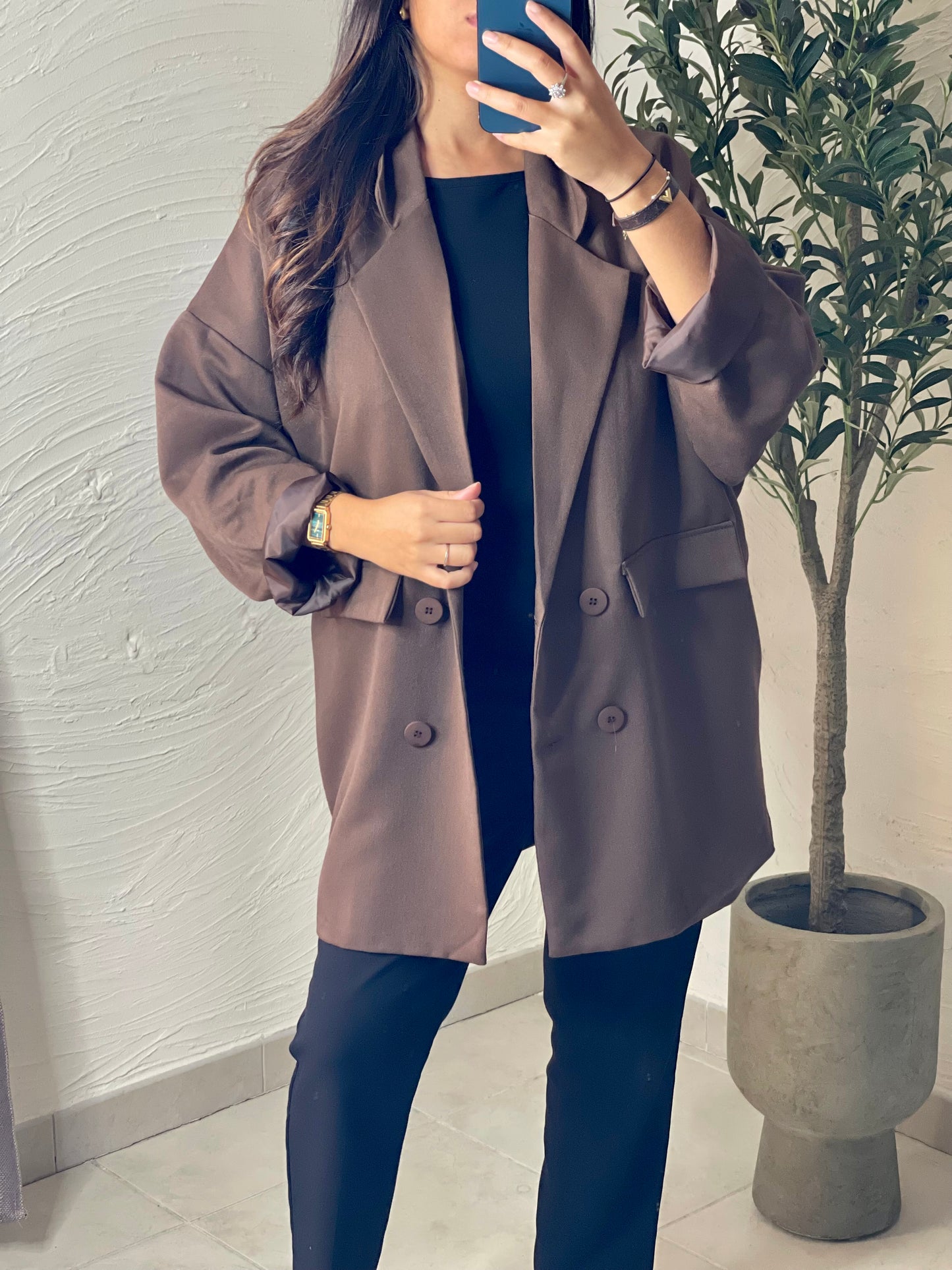 Blazer oversize - Marron
