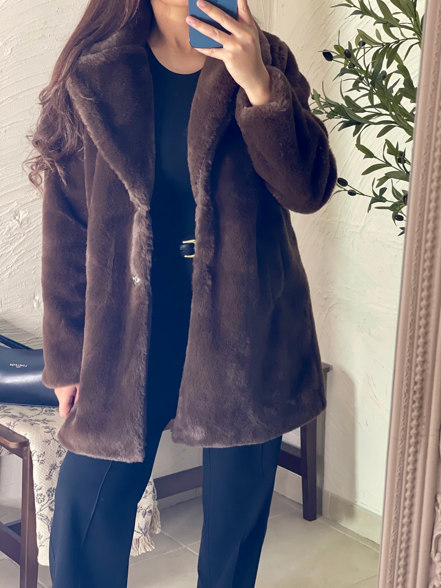 Manteau fourrure - Marron