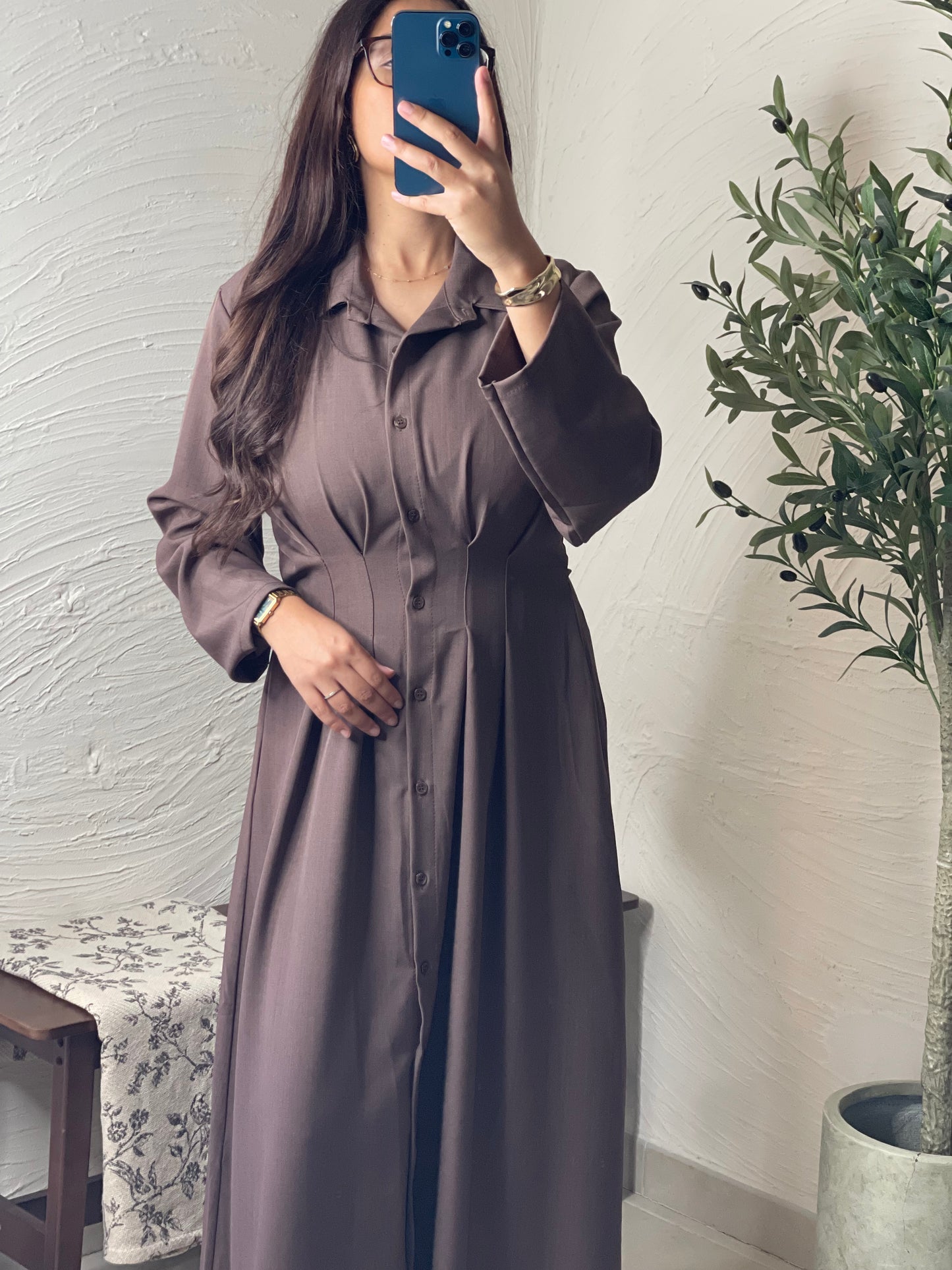 Robe cintré - Taupe foncé