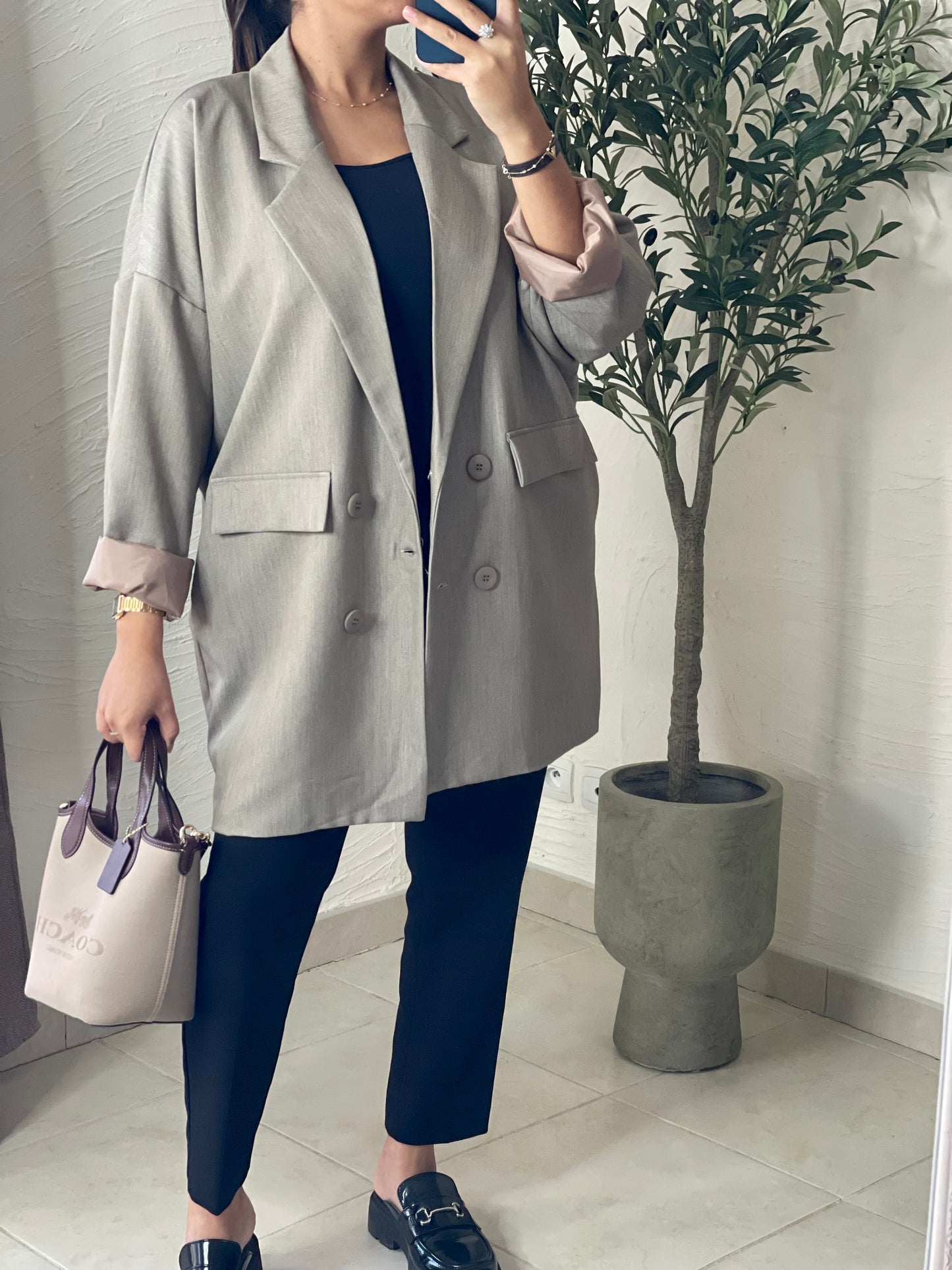 Blazer oversize - Taupe