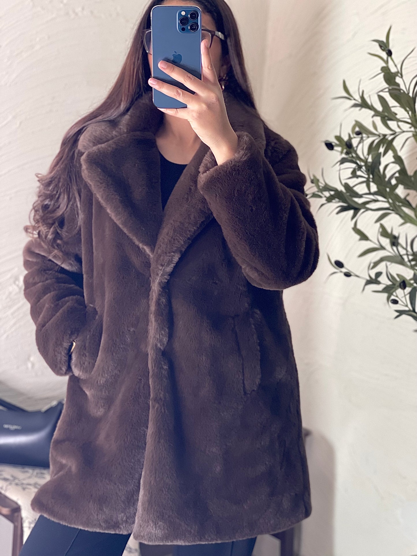Manteau fourrure - Marron
