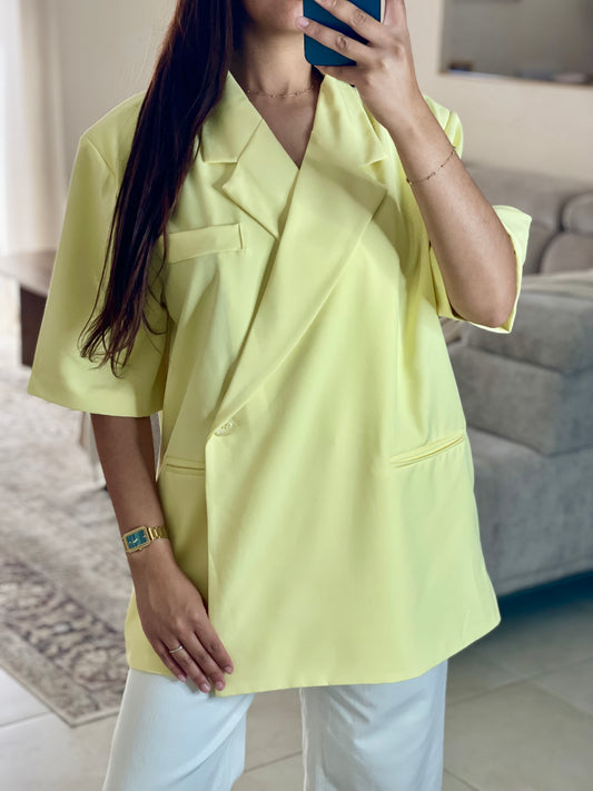 Blazer manches courtes - Jaune